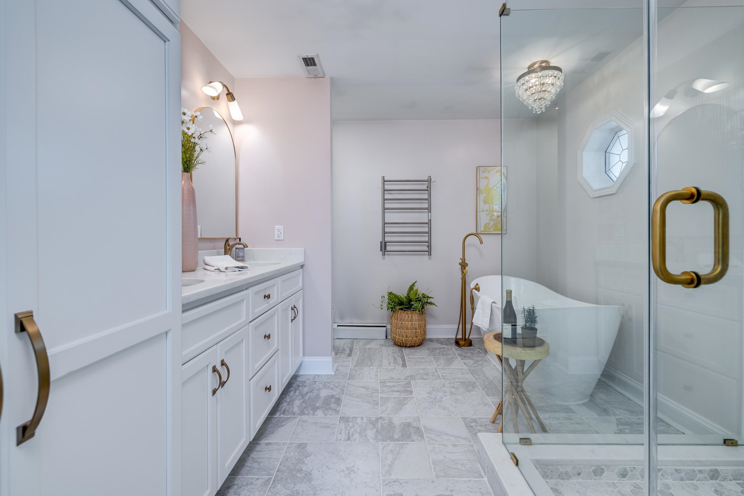 901 Riverside Avenue Grottoes, VA 24441 - Photo 44 of 75 a spacious bathroom with double vanity and a mirror