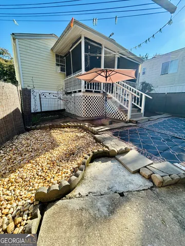 a view of a house with wooden floor