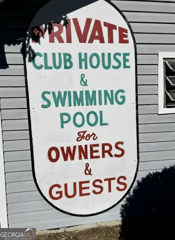 a front of a table with chairs