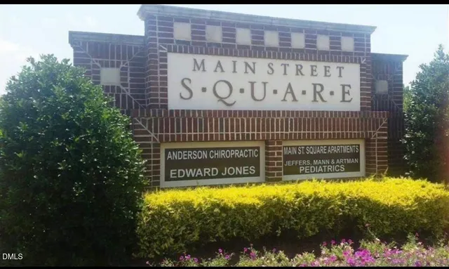 a sign on the side of building