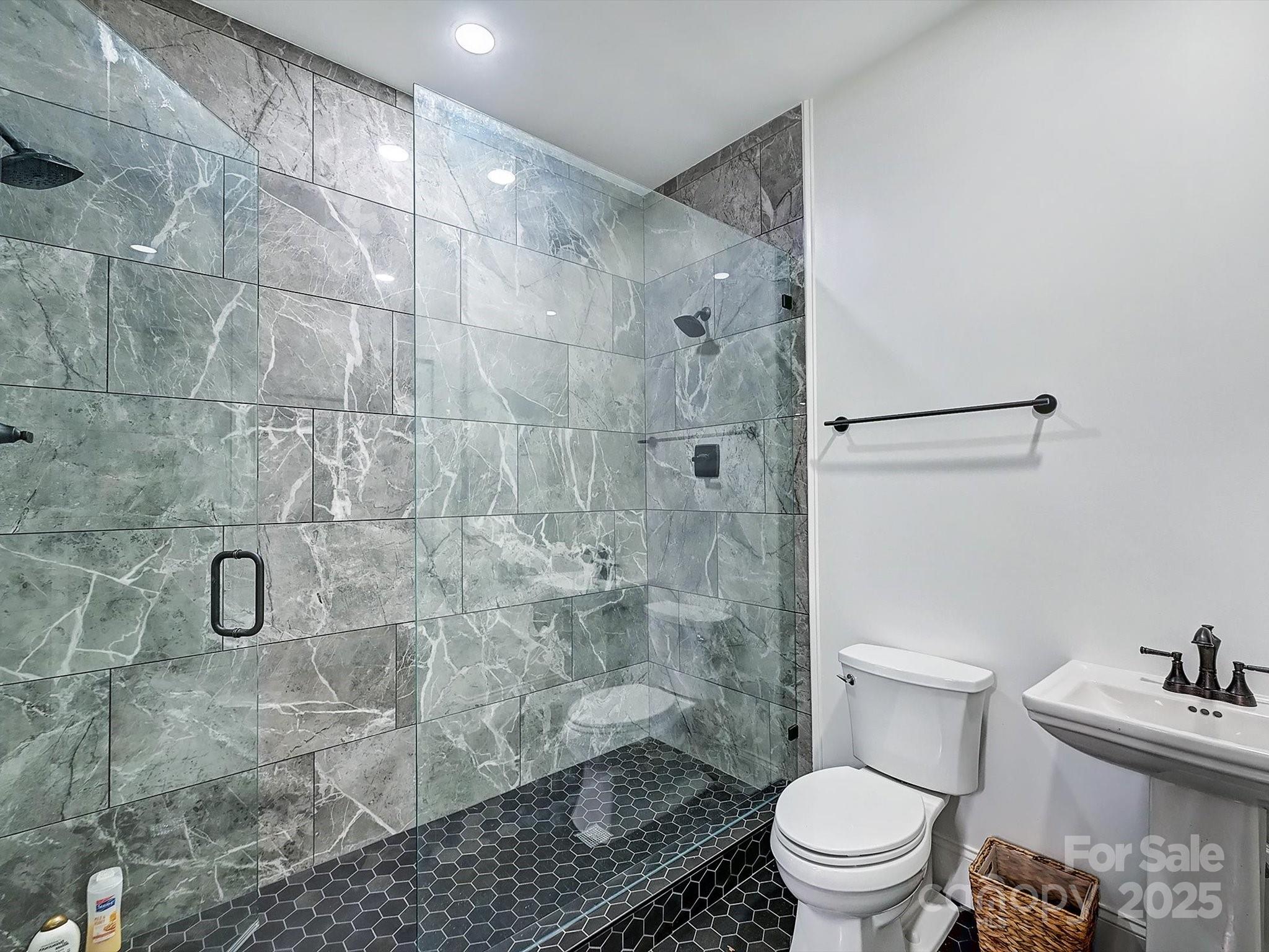 1525 Shinnville Road Cleveland, NC 27013 - Photo 43 of 48 a bathroom with a toilet and a shower