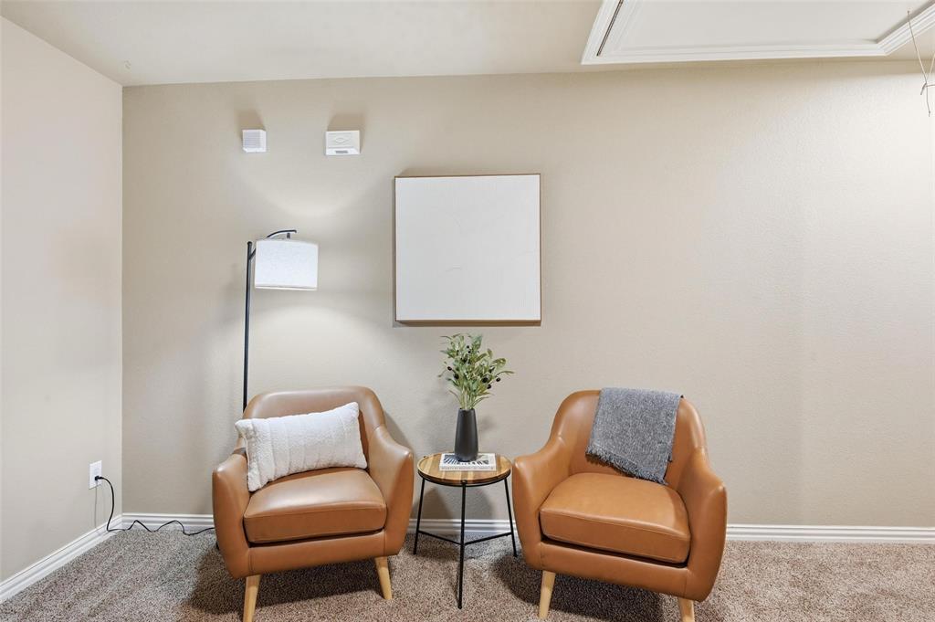 2522 Durango Ridge Drive Bedford, TX 76021 - Photo 14 of 35 Living area featuring baseboards and carpet flooring