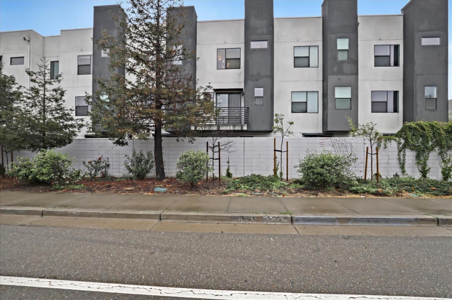 a front view of a building