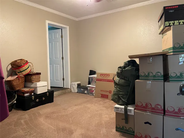 a bedroom with a bunk bed and a closet