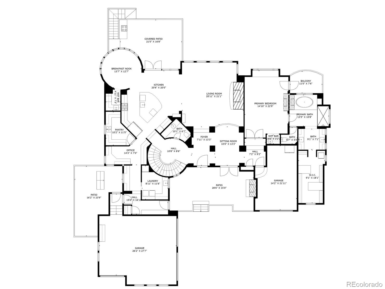 7208 Raphael Lane Littleton, CO 80125 - Photo 45 of 46 a picture of floor plan