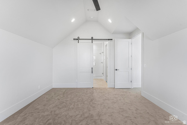 1468 South Red Cliffs Temple Lane St. George, UT 84790 - Photo 41 of 64 Additional living space with a barn door and light carpet
