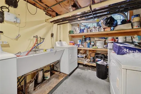 a view of storage and utility room
