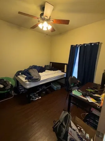 a room with a mirror