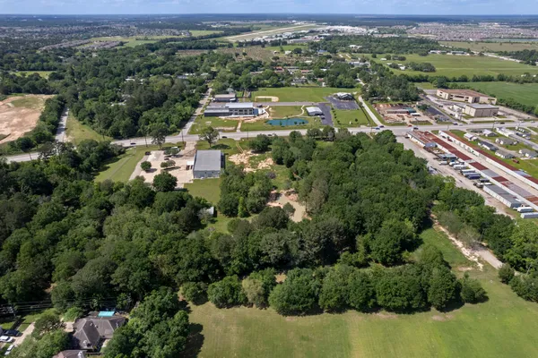 an aerial view of multiple house
