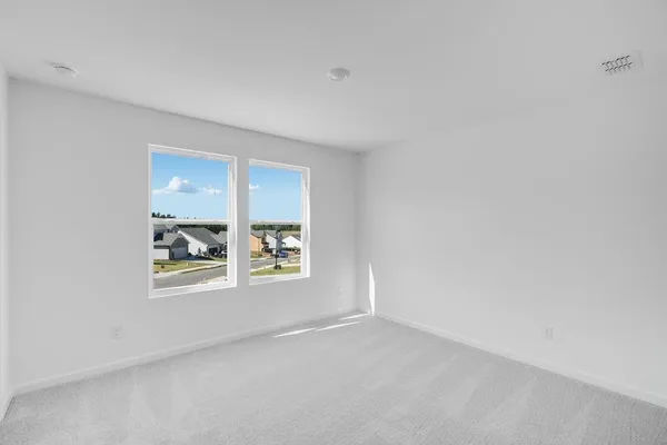 an empty room with a window