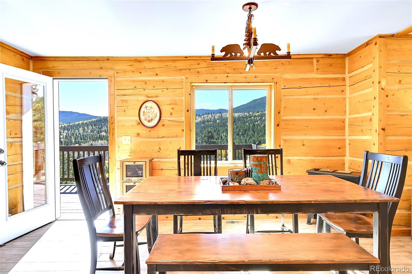 278 Clark Road Bailey, CO 80421 - Photo 14 of 44 a view of a dining room with furniture window and outside view
