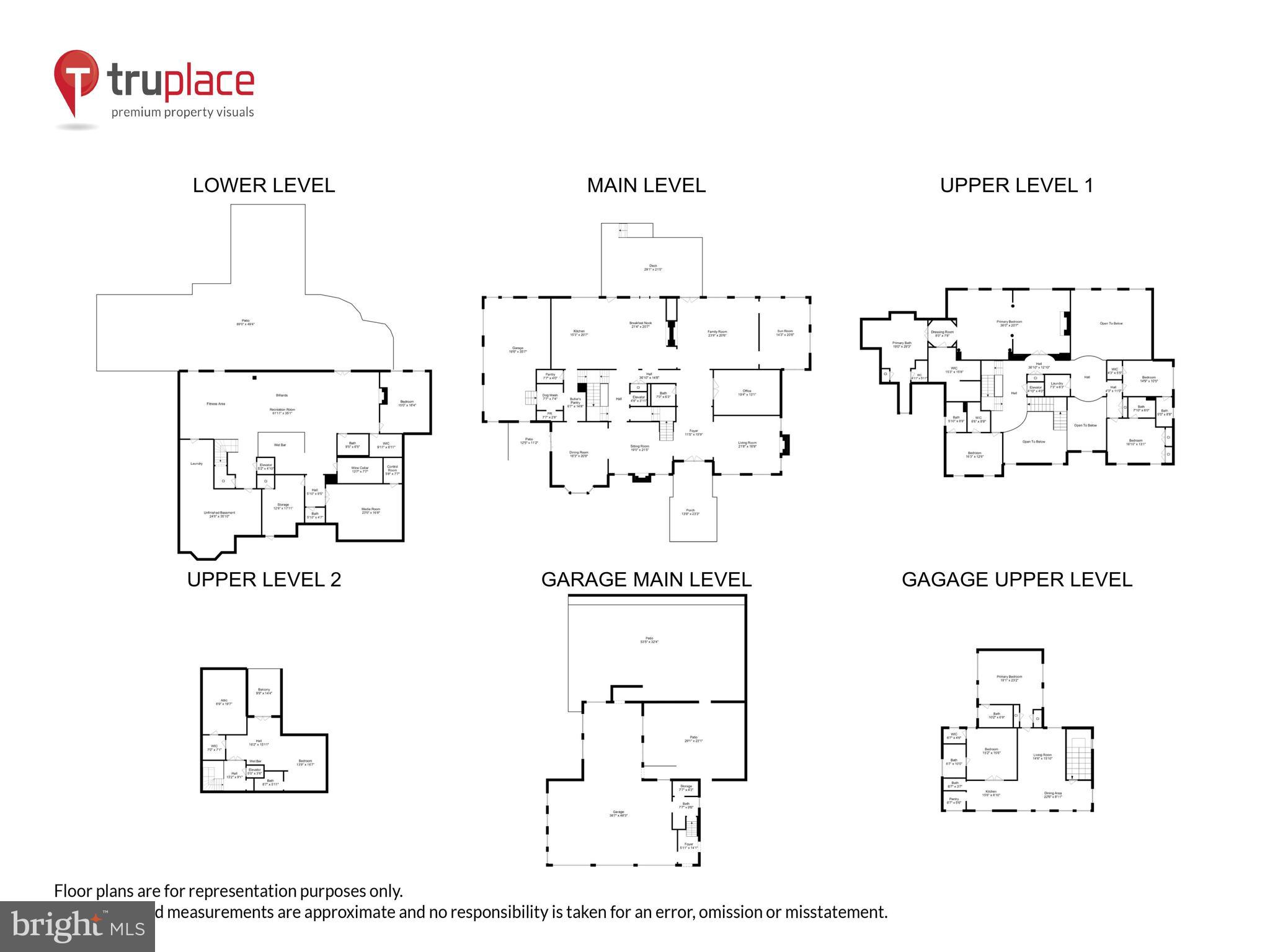 12792 Yates Ford Road Clifton, VA 20124 - Photo 112 of 117 Floor Plan - Main Residence & Detached Garage.