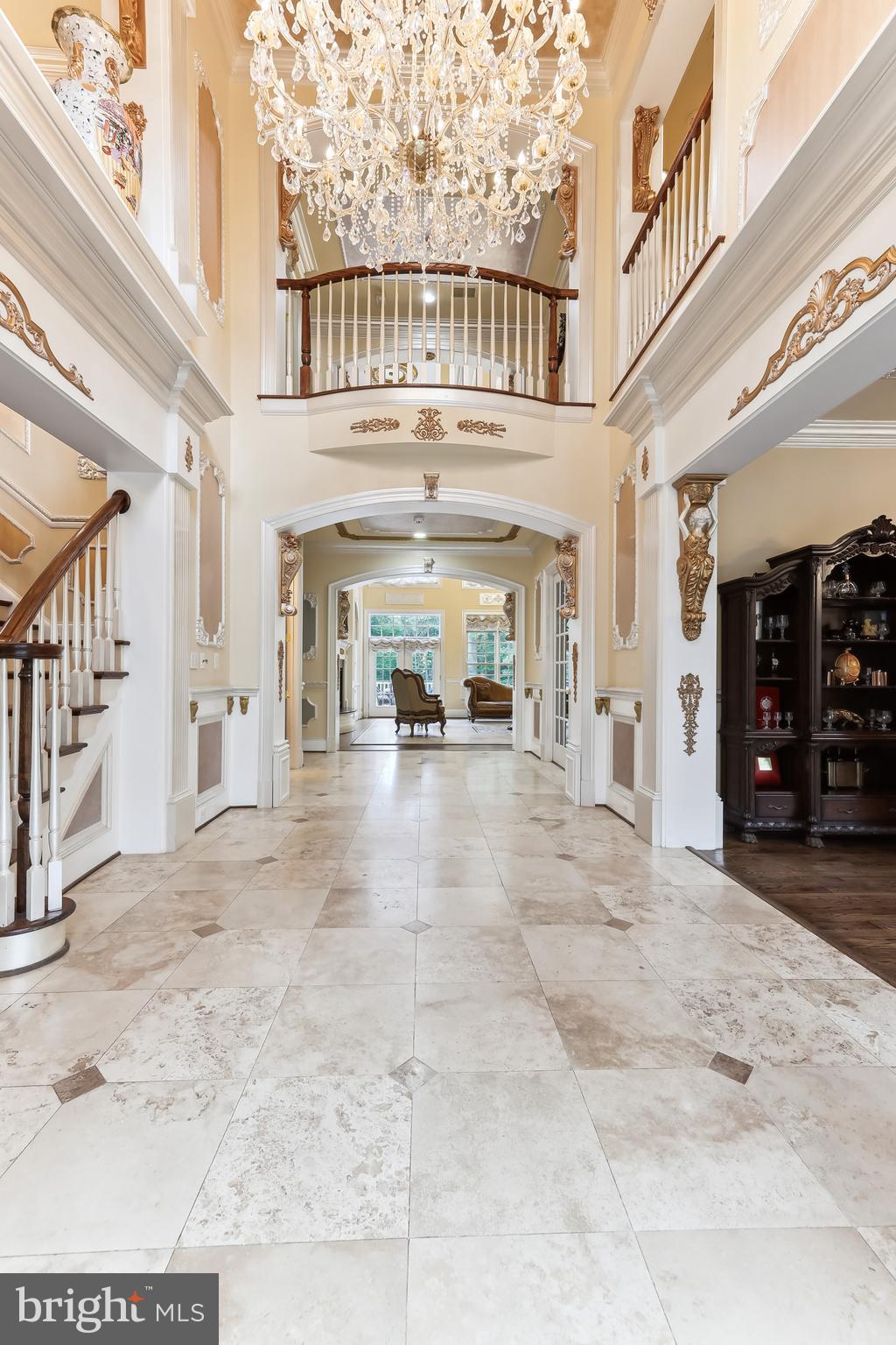 12792 Yates Ford Road Clifton, VA 20124 - Photo 16 of 117 Stunning Foyer with Overlook & Crystal Chandelier.