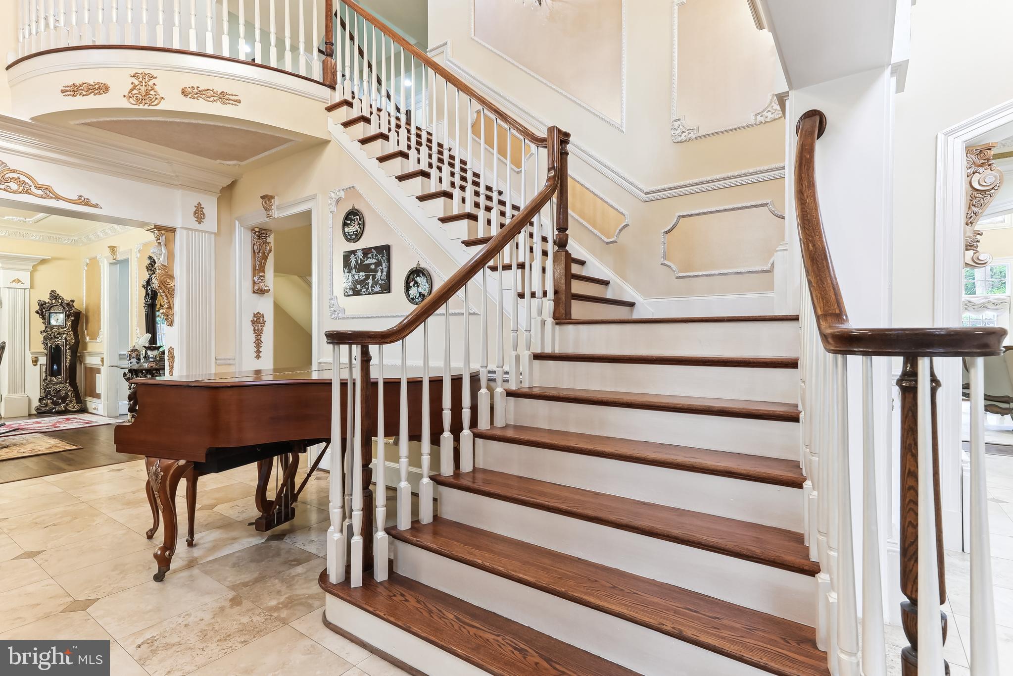 12792 Yates Ford Road Clifton, VA 20124 - Photo 19 of 117 Hardwood Expanded Staircase with Extensive Molding
