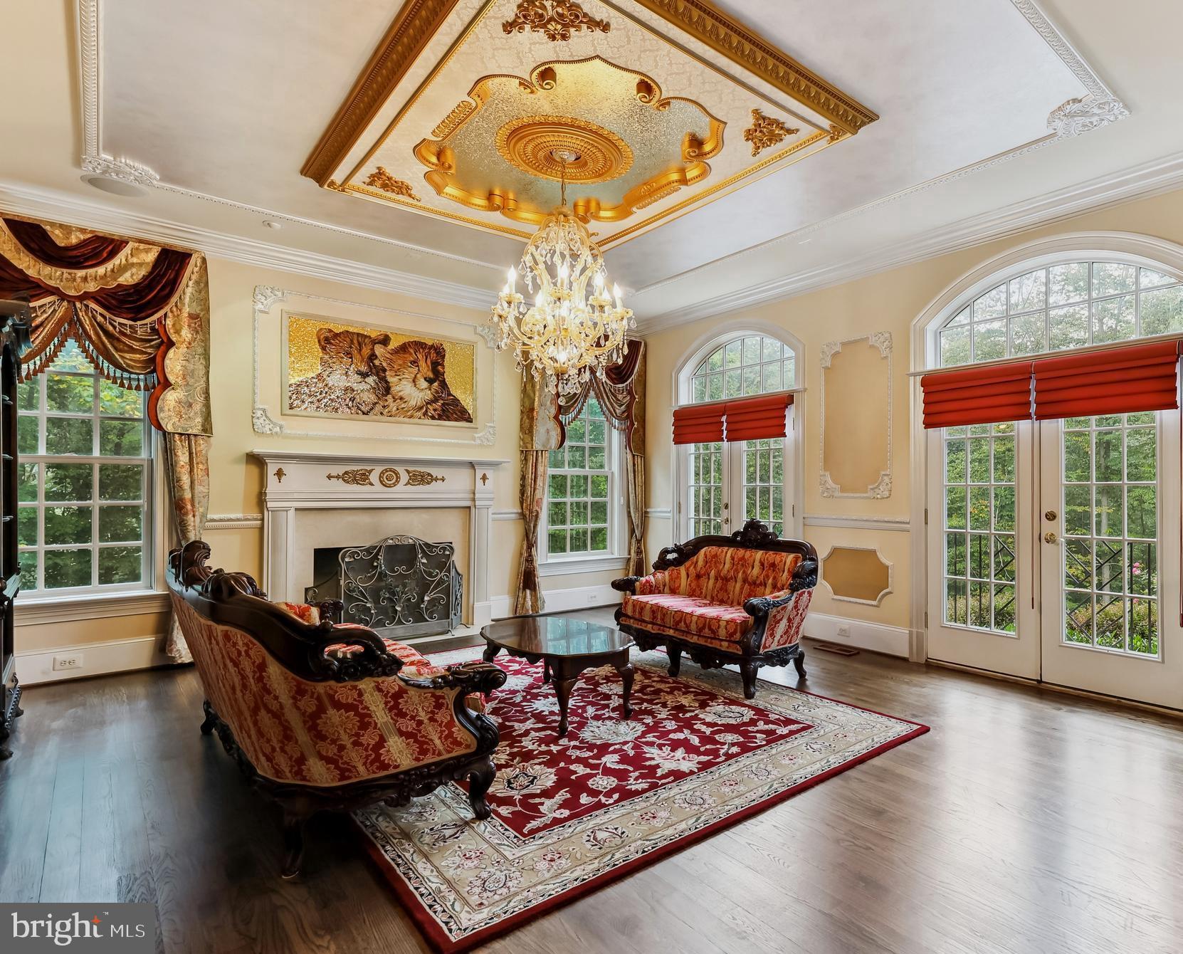 12792 Yates Ford Road Clifton, VA 20124 - Photo 20 of 117 Living Room with Gas Fireplace & Atrium Windows.