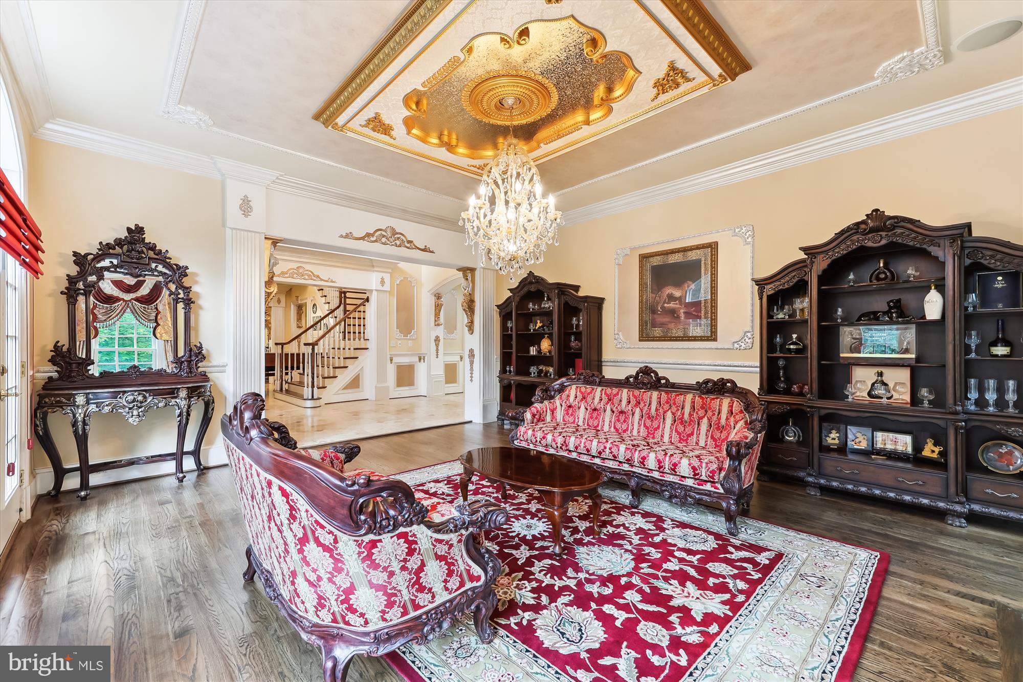 12792 Yates Ford Road Clifton, VA 20124 - Photo 22 of 117 Crystal Chandelier and Ornate Molding.