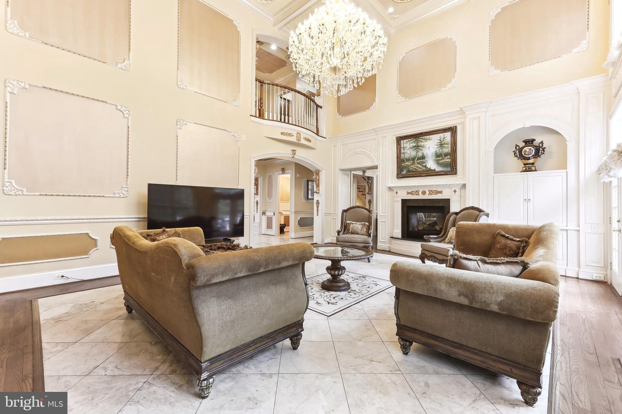 12792 Yates Ford Road Clifton, VA 20124 - Photo 35 of 117 Family Room with Overlook, Crystal Chandelier.