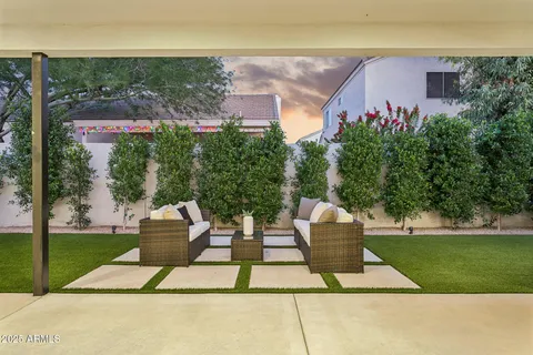 a building view with a outdoor space