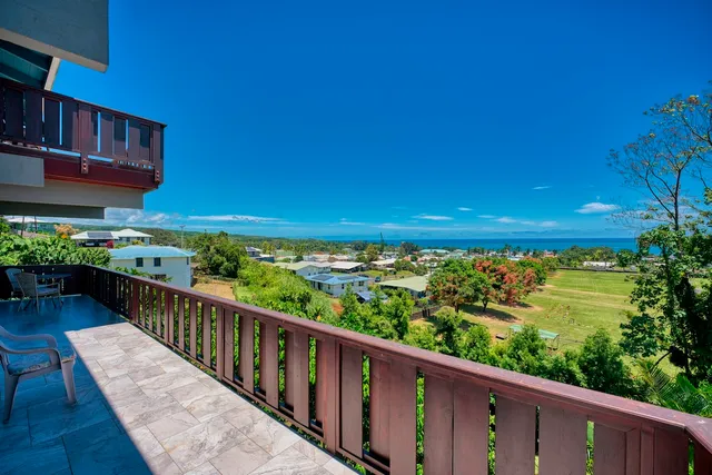 a view of city from a balcony