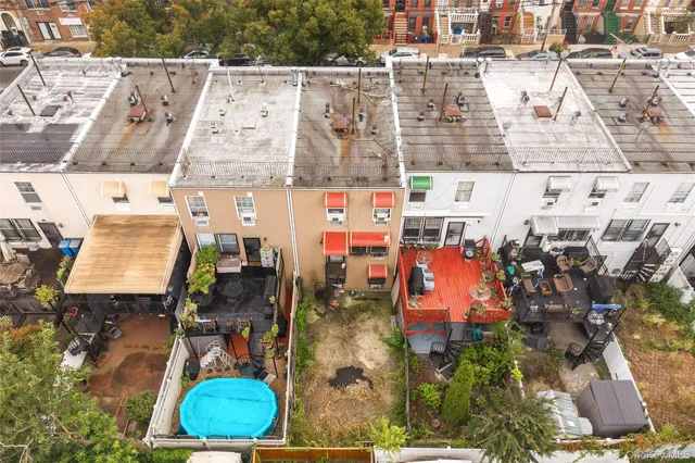 an aerial view of a city