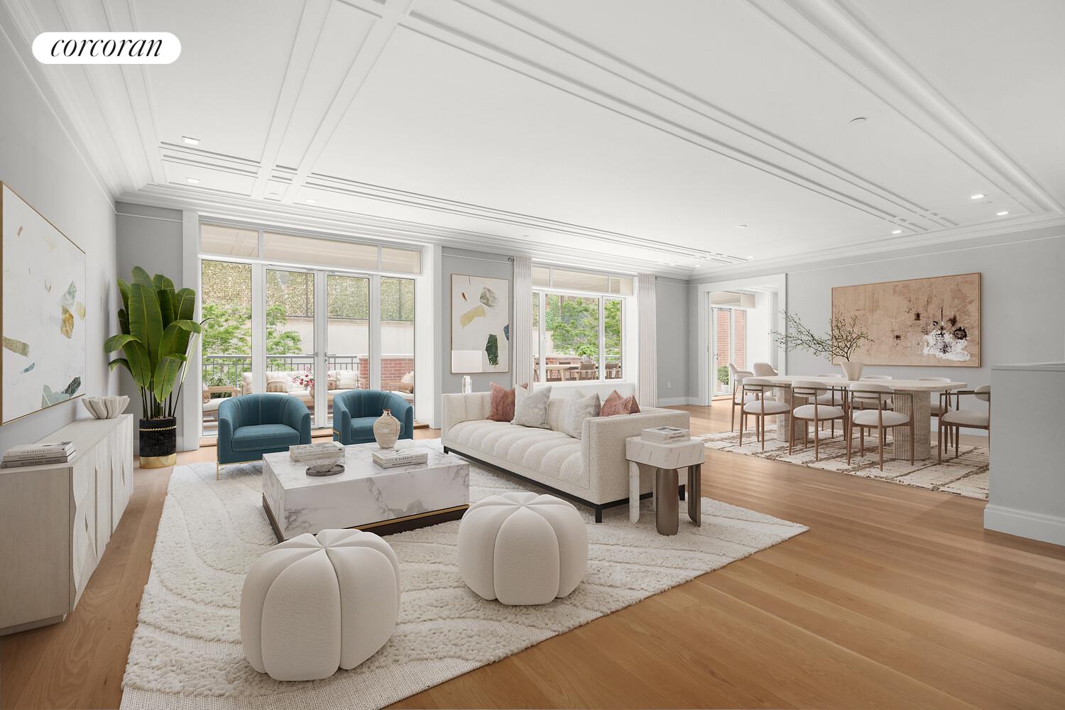 40 East 72nd Street, Unit MAIS Manhattan, NY 10021 - Photo 2 of 16 a living room with furniture and a large window