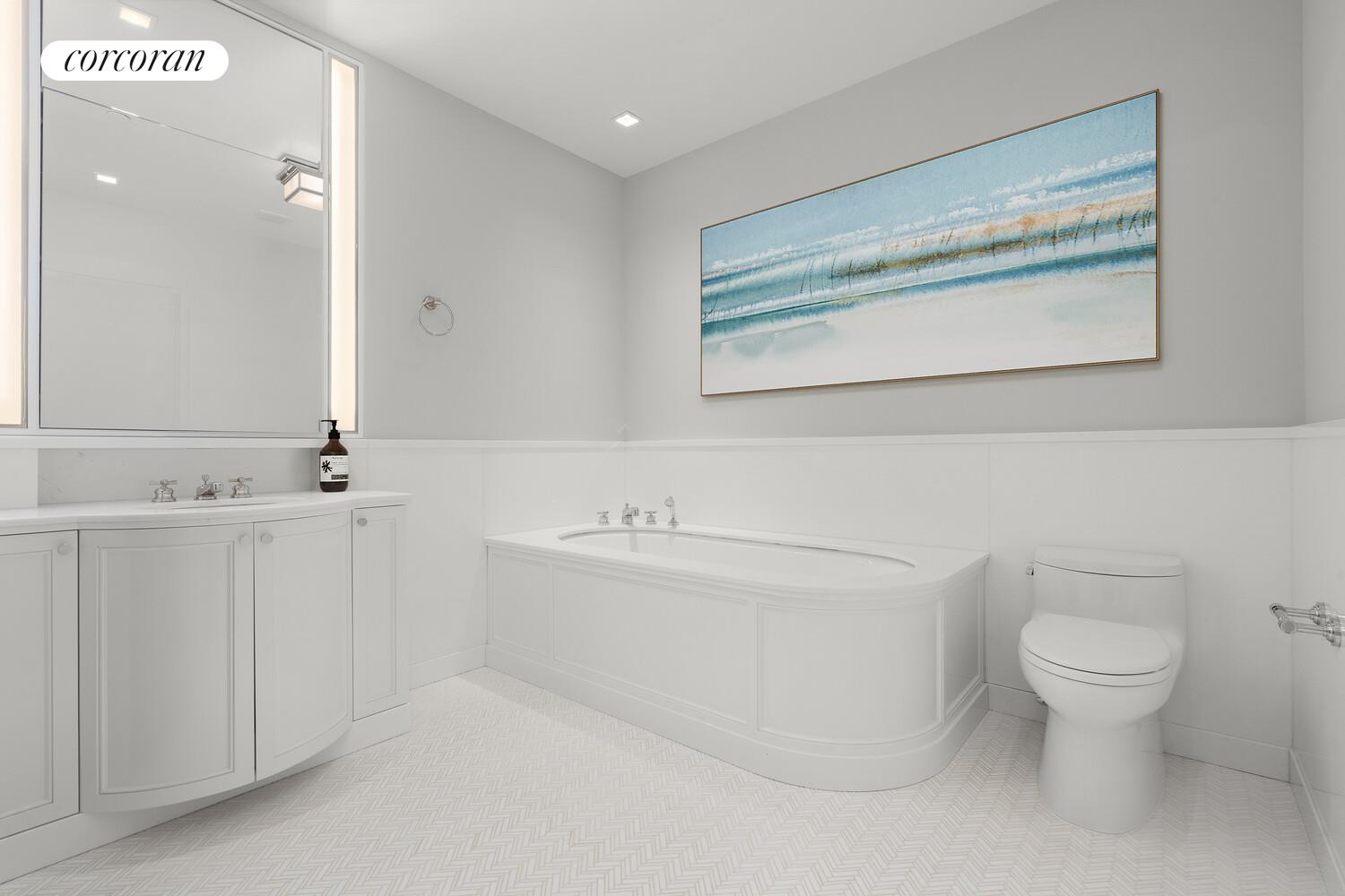 40 East 72nd Street, Unit MAIS Manhattan, NY 10021 - Photo 7 of 16 a bathroom with a toilet a sink and mirror