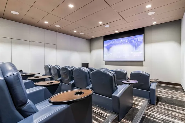 a room with furniture and projector