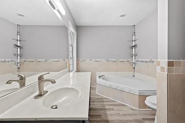 a bathroom with a sink and a bathtub