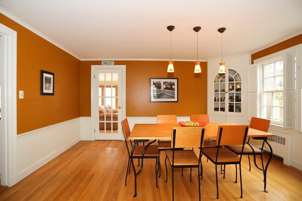 60 Eaton Road Needham, MA 02492 - Photo 5 of 21 a dining room with furniture and wooden floor