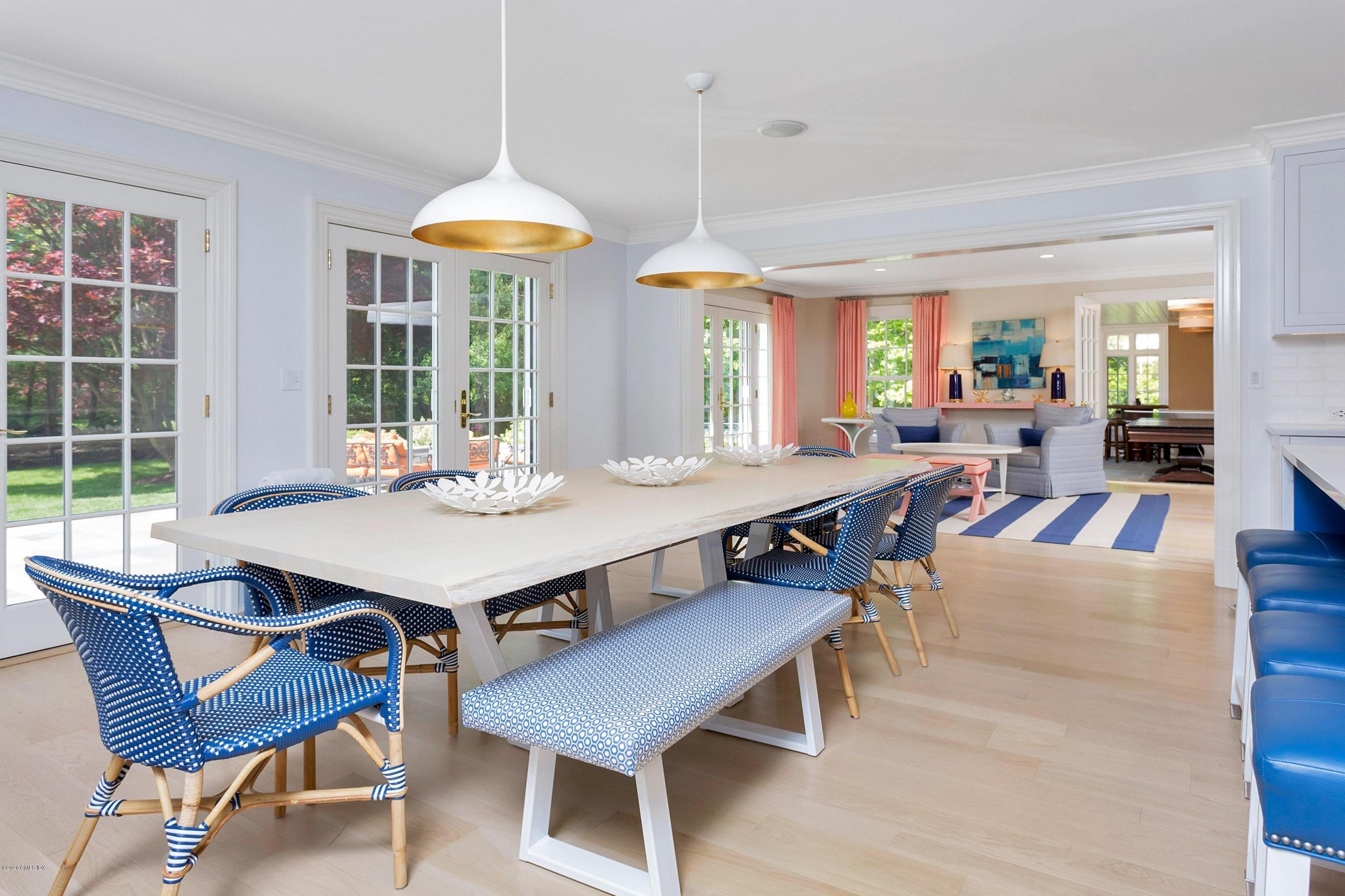 122 Butternut Hollow Road Greenwich, CT 06830 - Photo 8 of 36 a view of a dining room with furniture window and outside view