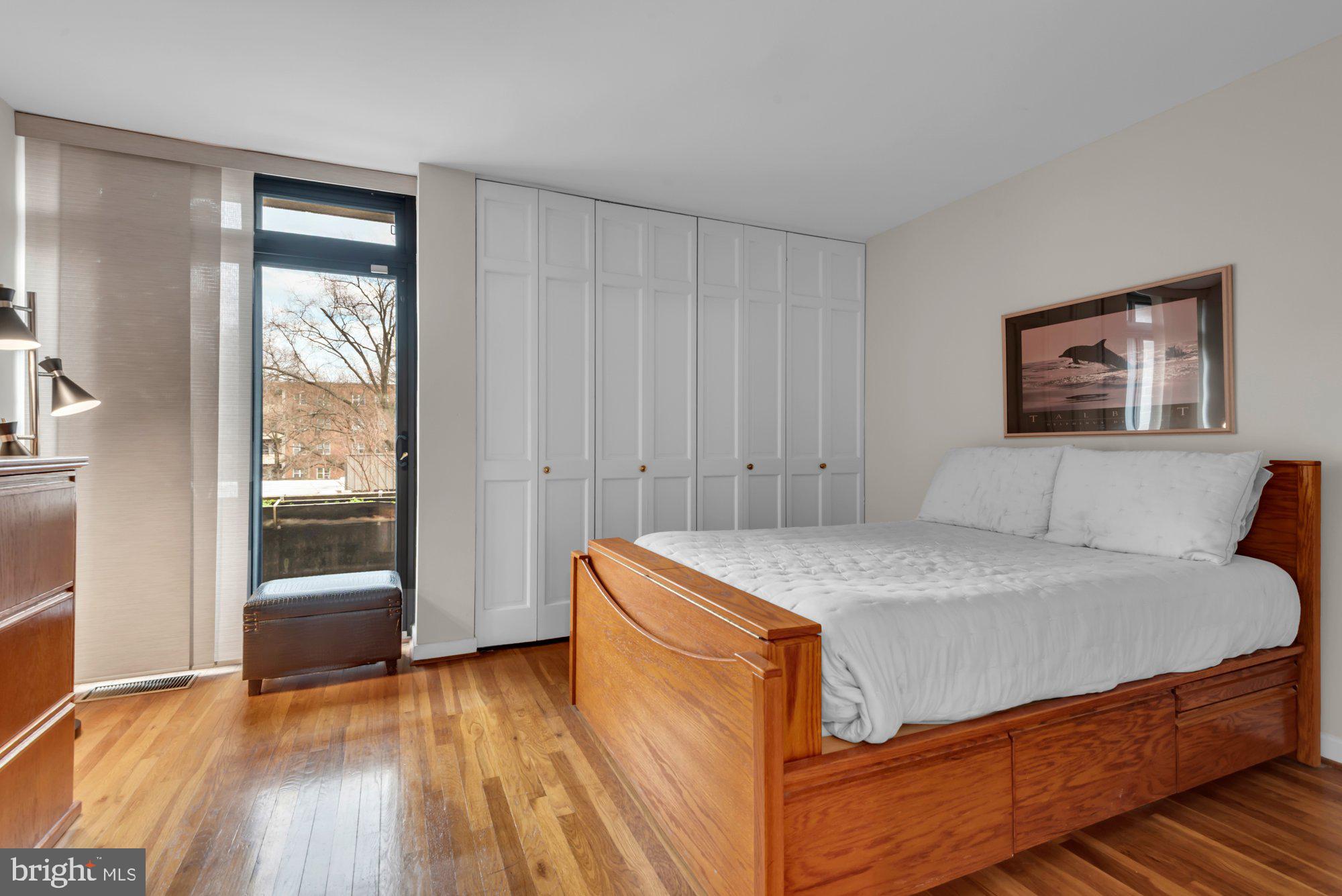 1263 Delaware Avenue Southwest, Unit 53 Washington, DC 20024 - Photo 26 of 65 Bedroom #2 w/Wall of Closets & sliding glass door