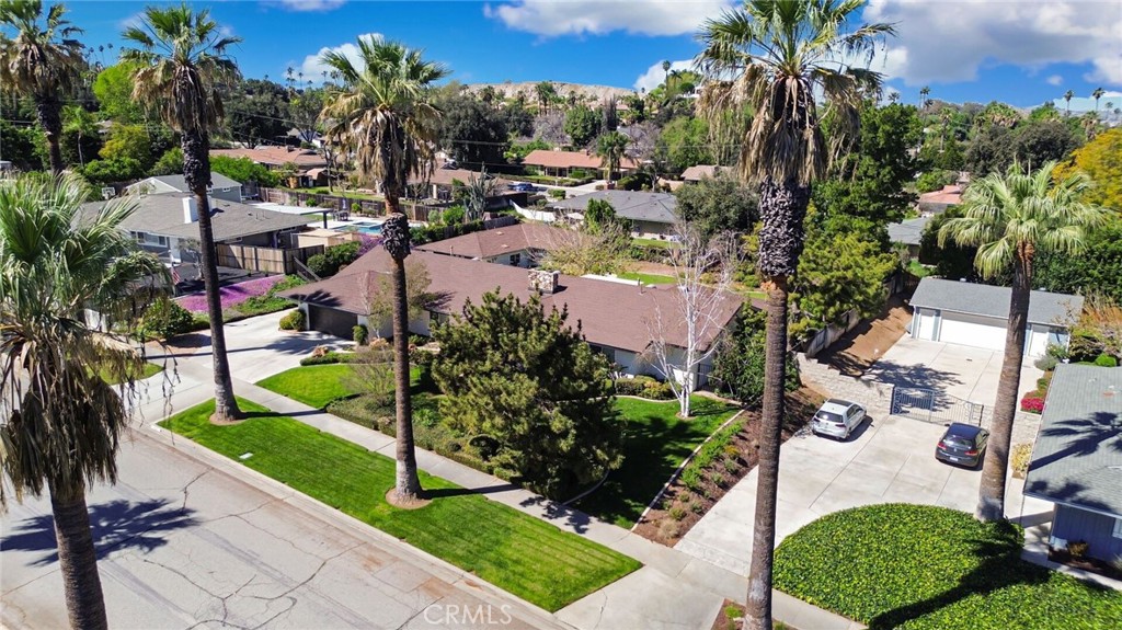 5531 Cornwall Avenue Riverside, CA 92506 - Photo 50 of 69 an aerial view of a house with a garden and trees