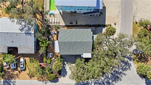 an aerial view of multiple house