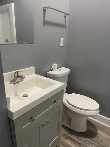 a bathroom with a sink and a toilet