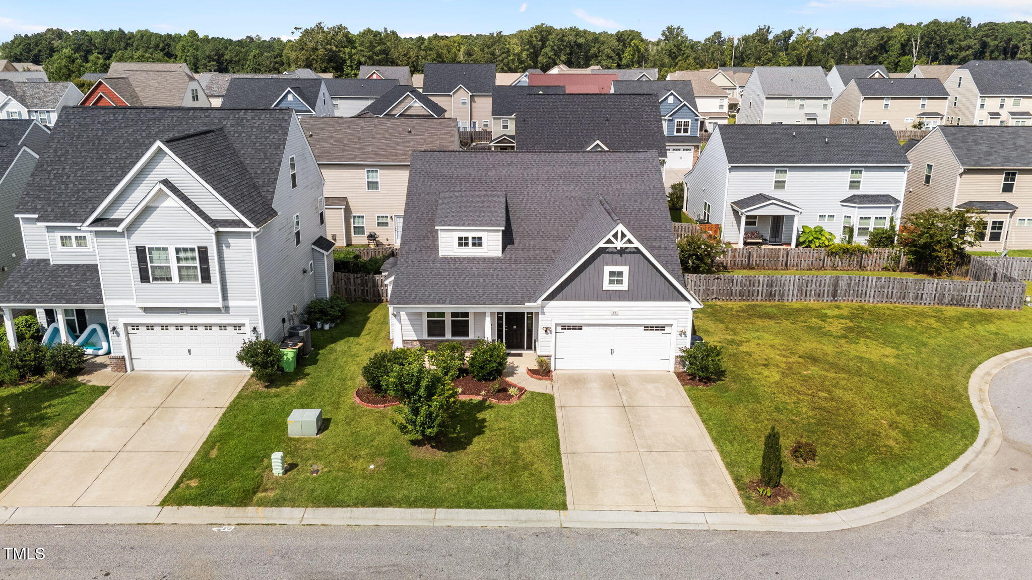83 Mariners Point Way Garner, NC 27529 - Photo 35 of 49 an aerial view of a house with swimming pool