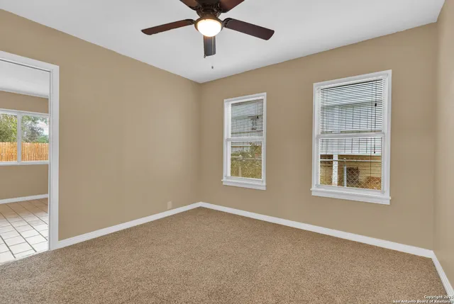 an empty room with a window