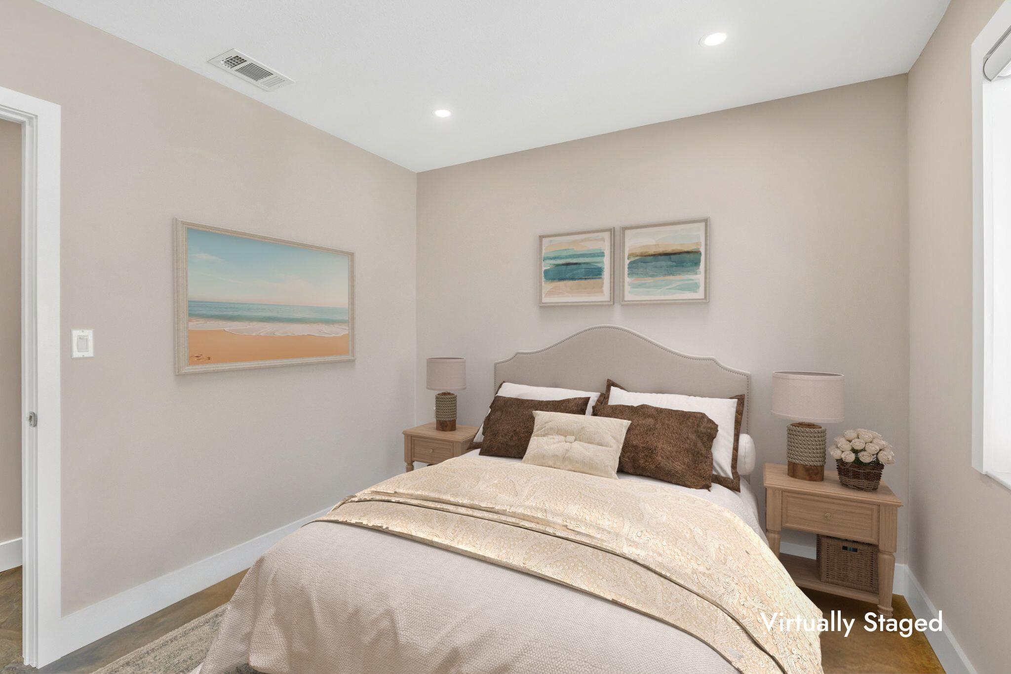 4 7th Street Key Colony Beach, FL 33051 - Photo 18 of 44 a bedroom with a bed and a window
