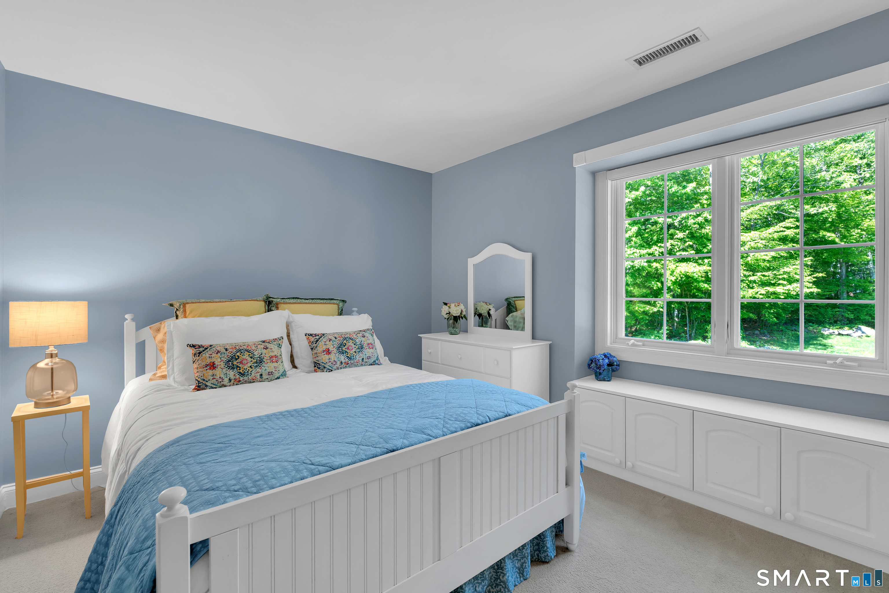 21 Stone Wall Road Salem, CT 06420 - Photo 24 of 38 a bedroom with a large bed and a large window