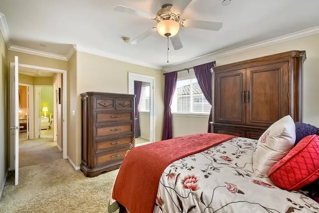 a view of a street with a building in the background