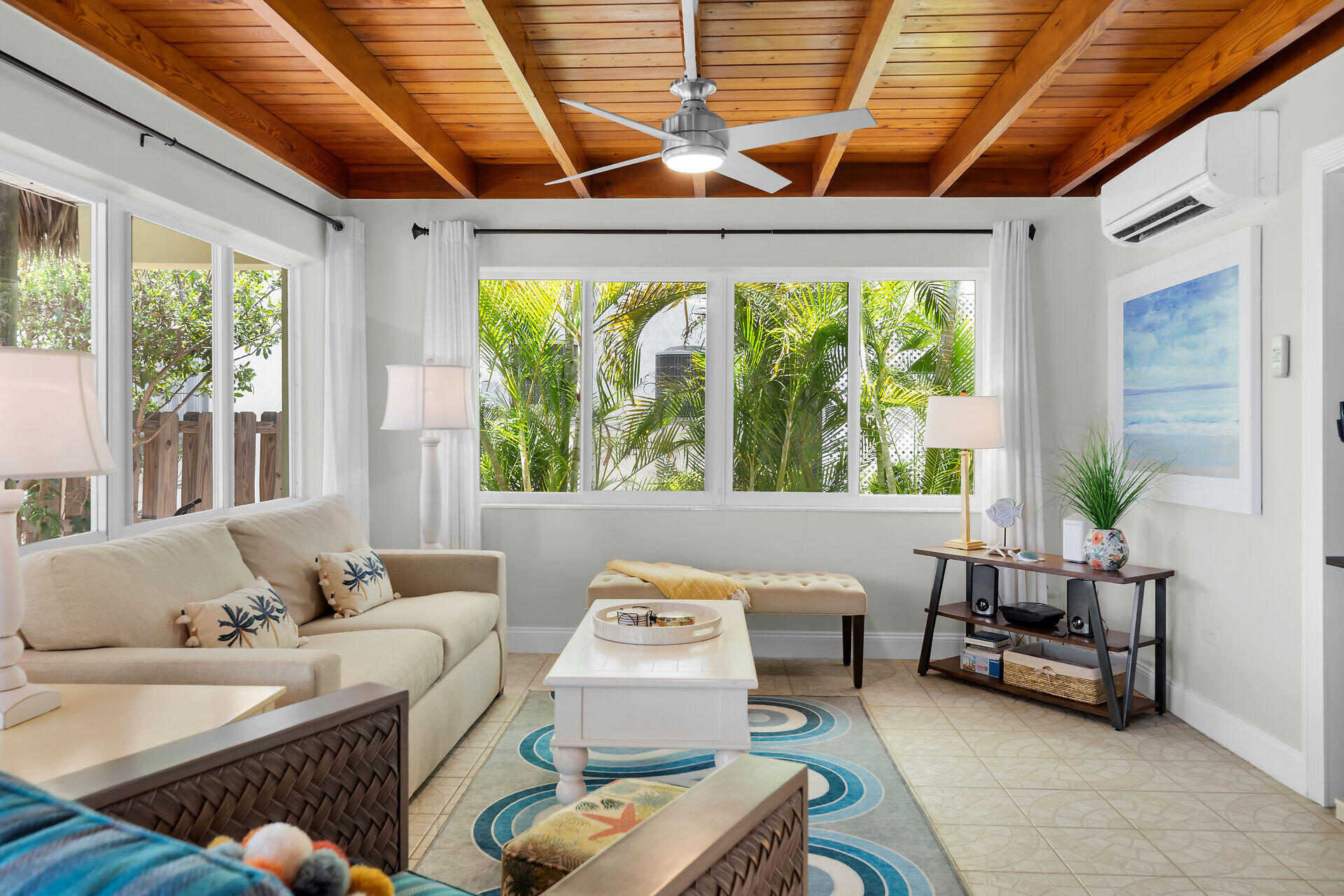 351 5th Street Key Colony Beach, FL 33051 - Photo 25 of 43 a living room with furniture and a large window