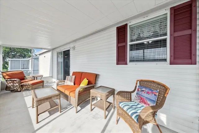 a outdoor living space with furniture and garden view