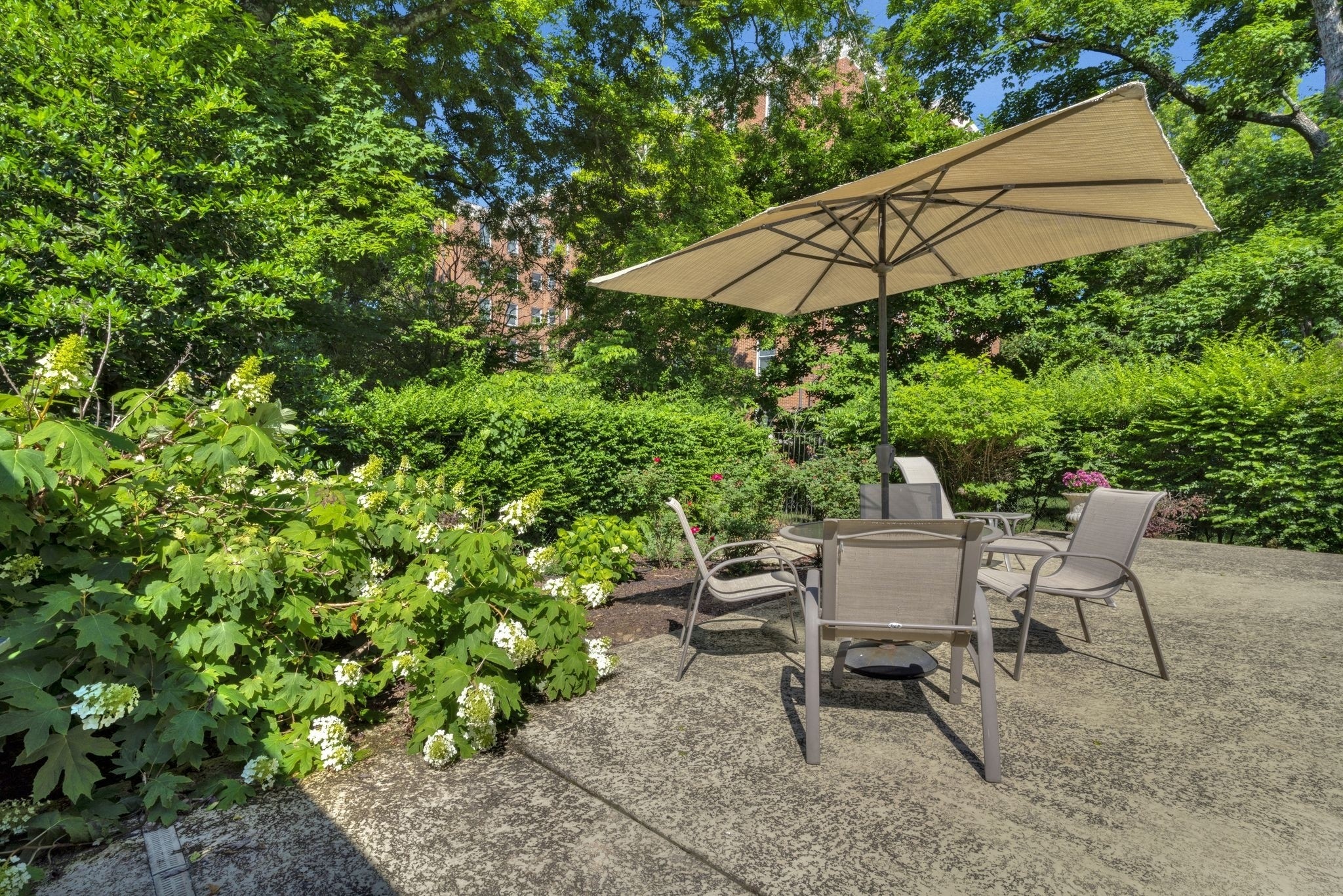 4225 Harding Pike, Unit 603 Nashville, TN 37205 - Photo 46 of 59 a lawn chair sitting in the backyard of a house