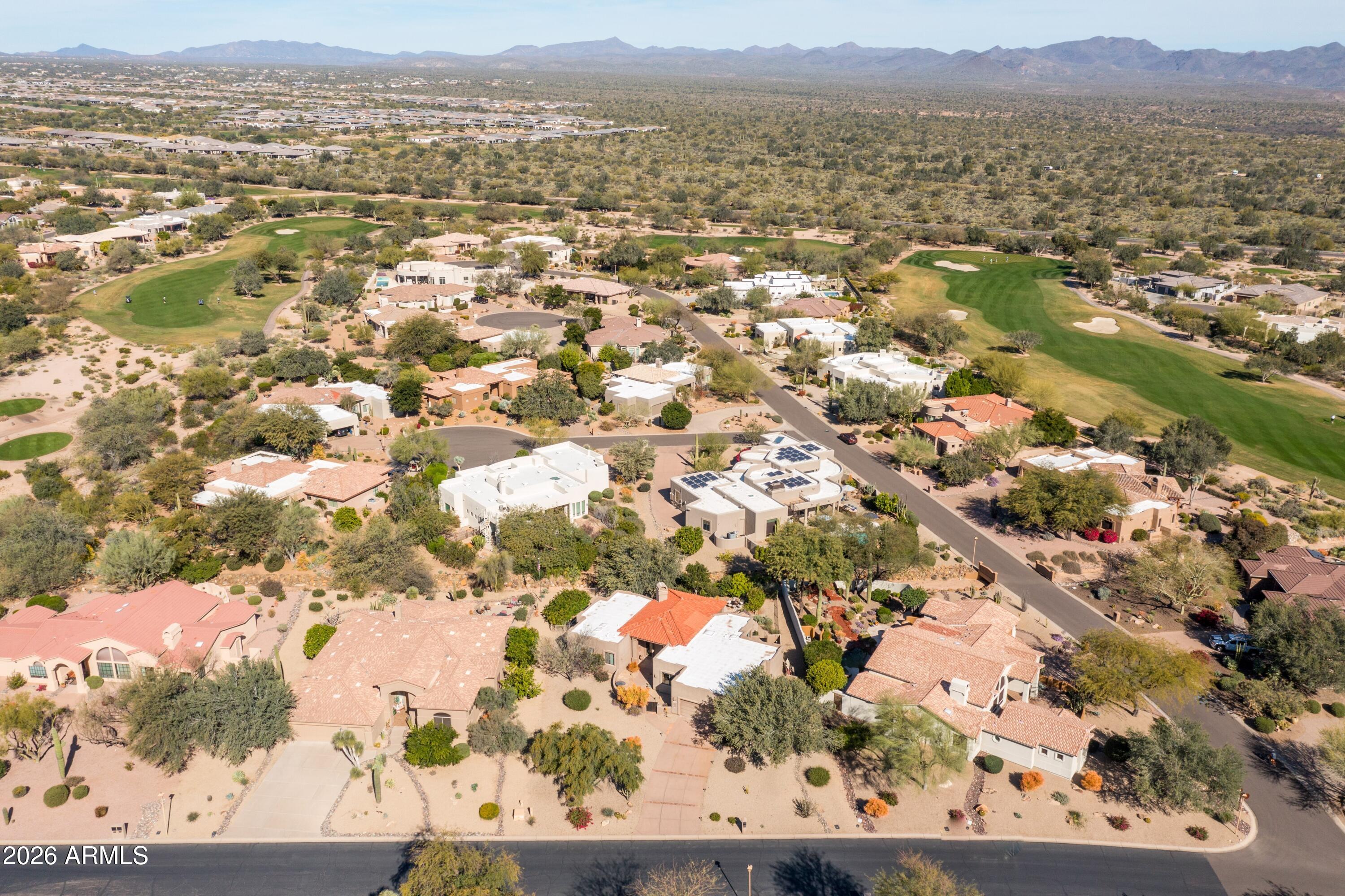 18622 North Tonto Verde Drive Rio Verde, AZ 85263 - Photo 47 of 47 an aerial view of residential houses with outdoor space and trees