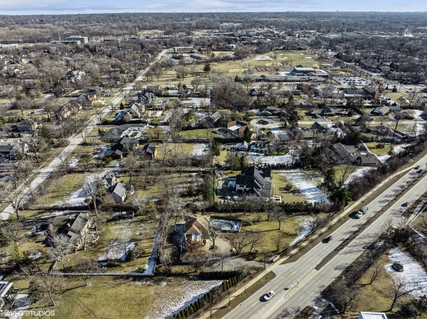 2185 New Willow Road Northfield, IL 60093 - Photo 18 of 24 an aerial view of residential houses with outdoor space