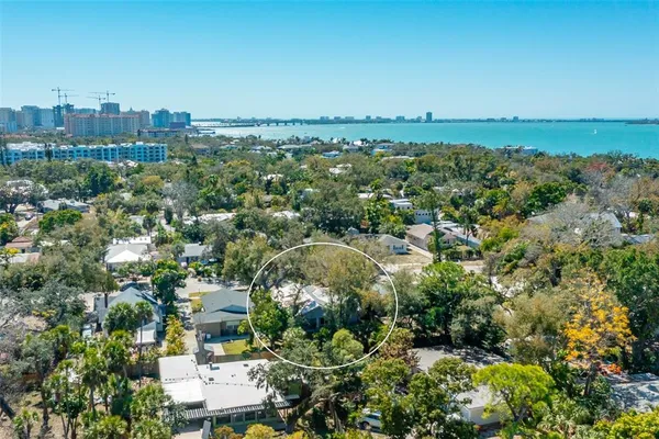 an aerial view of a city with lots of residential buildings