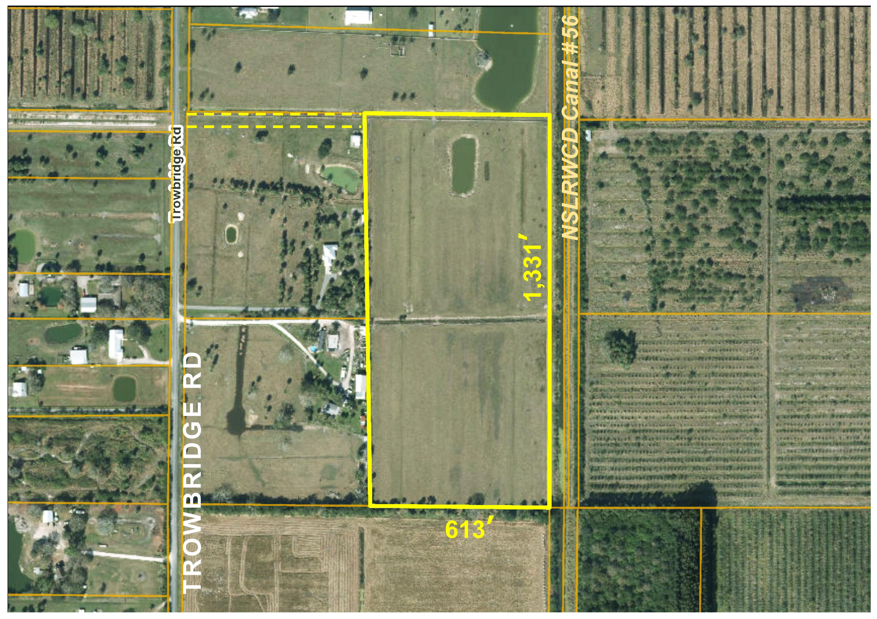 Xxx Trowbridge Road Fort Pierce, FL 34945 - Photo 1 of 15 Aerial w markup & easement - 18.77ac