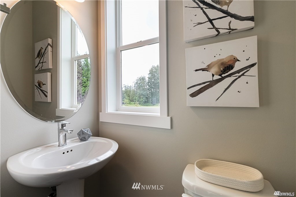 6902 Red Ridge Drive, Unit B Lynden, WA 98264 - Photo 5 of 33 a bathroom with a sink a mirror and a toilet