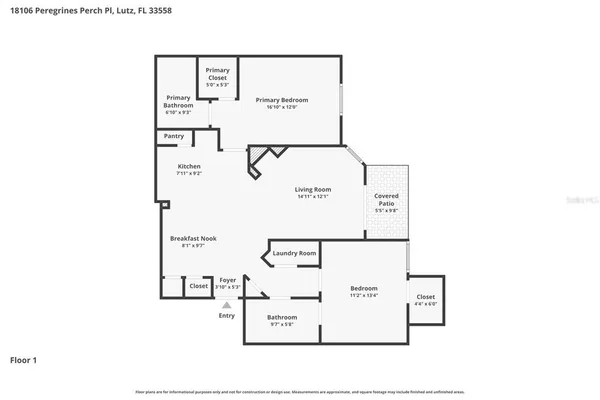 $1,812 | 18106 Peregrines Perch Place, Unit 5104, Lutz, FL 33558