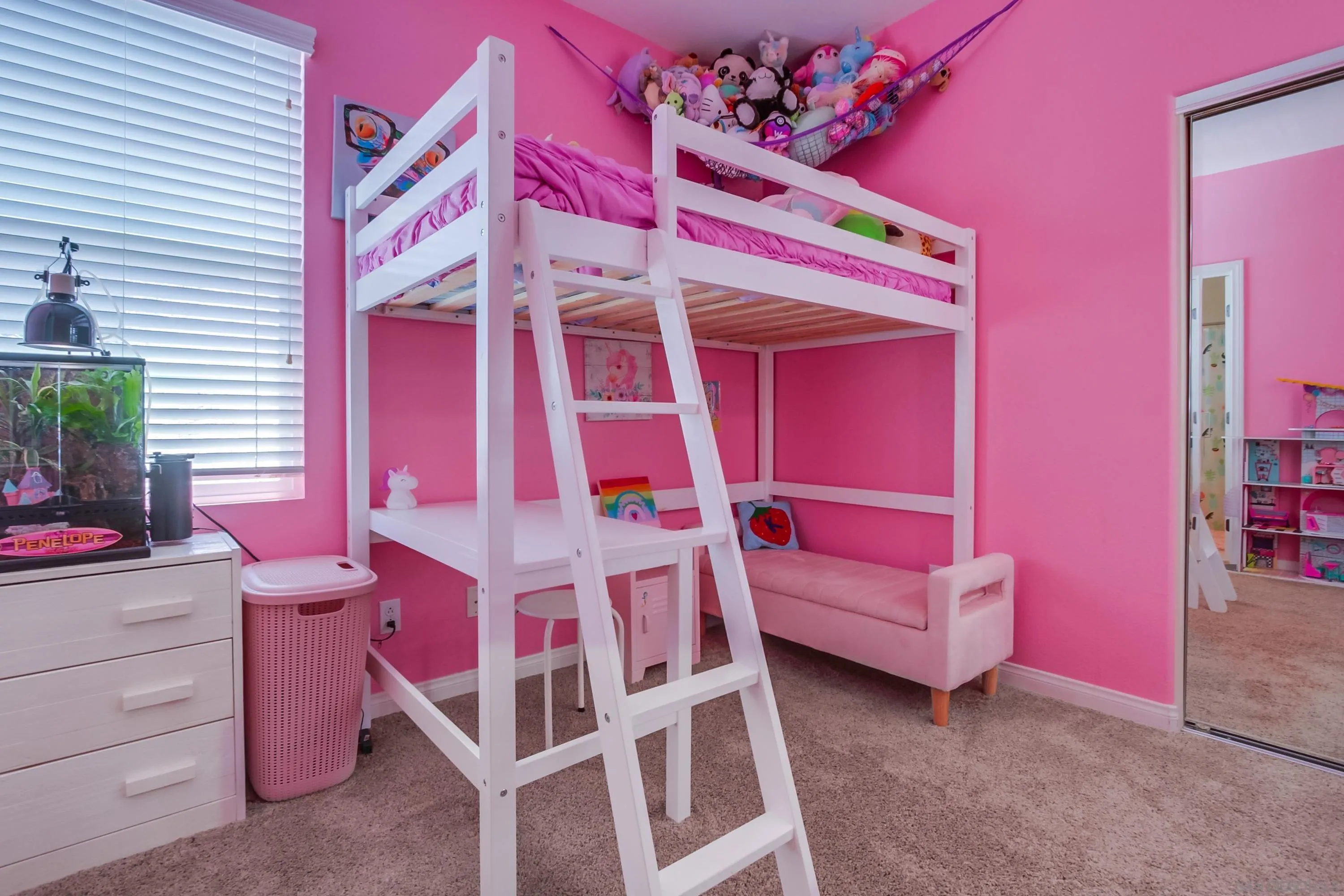 1184 Highbluff Avenue San Marcos, CA 92078 - Photo 36 of 63 a view of a bedroom with a bed and a window
