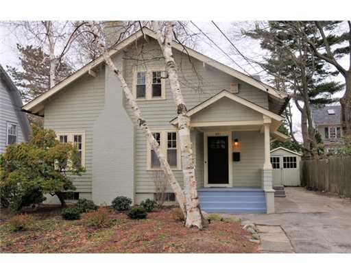 Exterior Front. Surprisingly spacious (2006 sq. ft). 1920 s Craftsman Bungalow.  Sunny southern exposure.  New windows and doors.